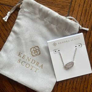 NWT Kendra Scott Elisa Silver Pendant Necklace NIB